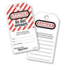 Master Laminated Safety Tag, Bag of 12, Lockout Tagout