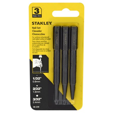STANLEY Nail Punch 3 Pc. Set