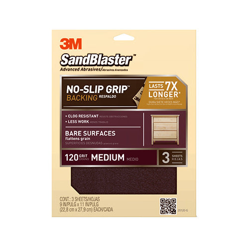 20120 Sndpr 120 Grit 9X11 3 pk