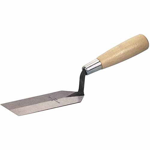 11204  1-1/2" X 5" Margin Trowel w/Wood Handle