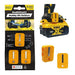 Stubby Bit Holder for DeWALT (3 Pack)  Yellow