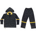 3 PIECE NYLON RAIN SUIT - BLACK - (.18mm NYLON) - 2X