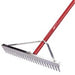 24 Inch Aluminum Landscape Rake, with Aluminum Handle, and End Grip
