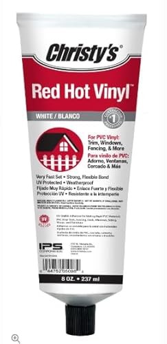 Christys Red Hot White Vinyl Glue, 8oz Squeeze Tube