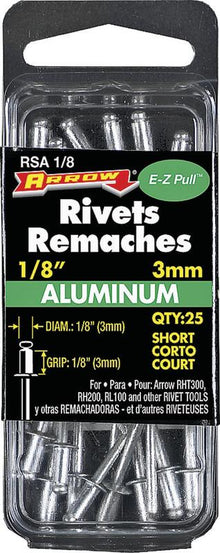 RSA1/8  RIVET SHORT ALUM 1/8X1/8IN
