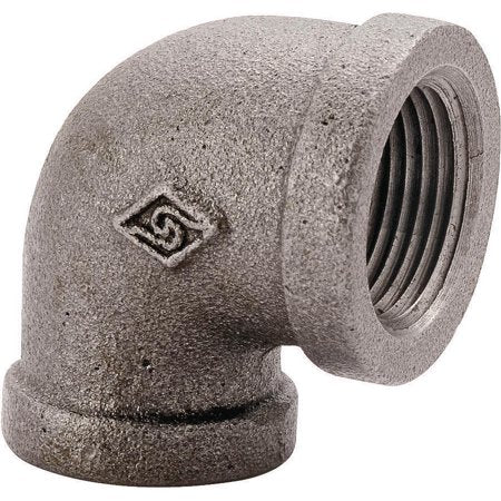 2A-1/2B 1/2" Black 90 Degree Elbow  Schedule 40