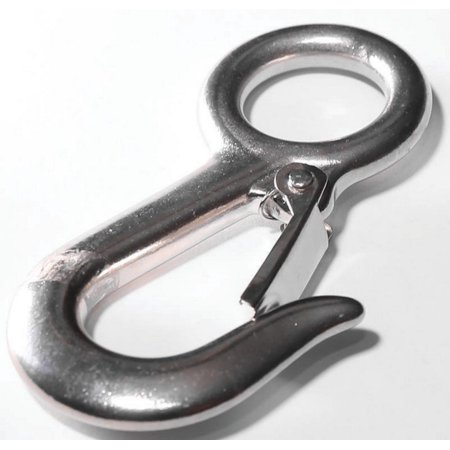 262378  1-1/8" Rigging Hook, Spring Clip  SS
