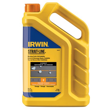 IRWIN Strait-Line Standard Marking Chalk, 5-Pound, Fluorescent Orange