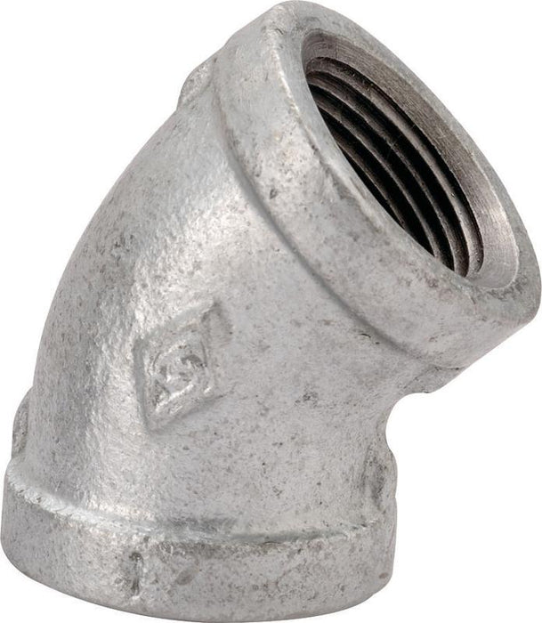 ELBOW 45 DEGREE GALV 1/2 FPT