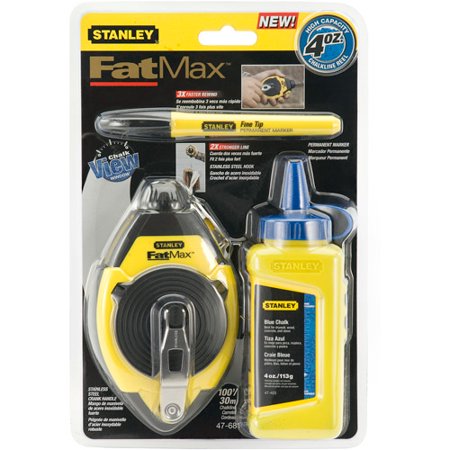 STANLEY FATMAX XtremeChalk Line Reel 30m with Blue Chalk and Marker