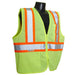 SV22-2 Economy Type R Class 2 Mesh Safety Vest with Two-Tone Trim - Green - Size L
