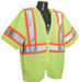SV22-3 Economy Type R Class 3 Mesh Safety Vest with Two-Tone Trim - Green - Size L