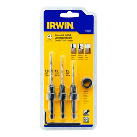 IRWIN Speedbor Countersink Wood Drill Bit, 4-Piece
