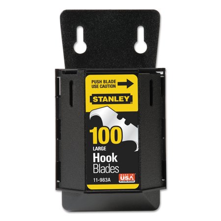 STANLEY Large Hook Blades With Dispenser – 100 Pack