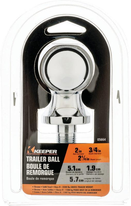 05664  2" Hitch Ball w/3/4" Shank 3,500lb ***DISC***