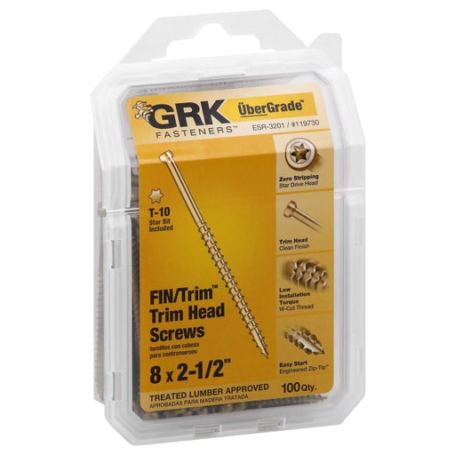 119730  SCREW FIN/TRIM 8X2-1/2IN 100 Pack