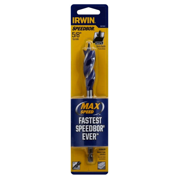 IRWIN Speedbor Tri Flute Wood Drill Bit 5/8" X 6"(