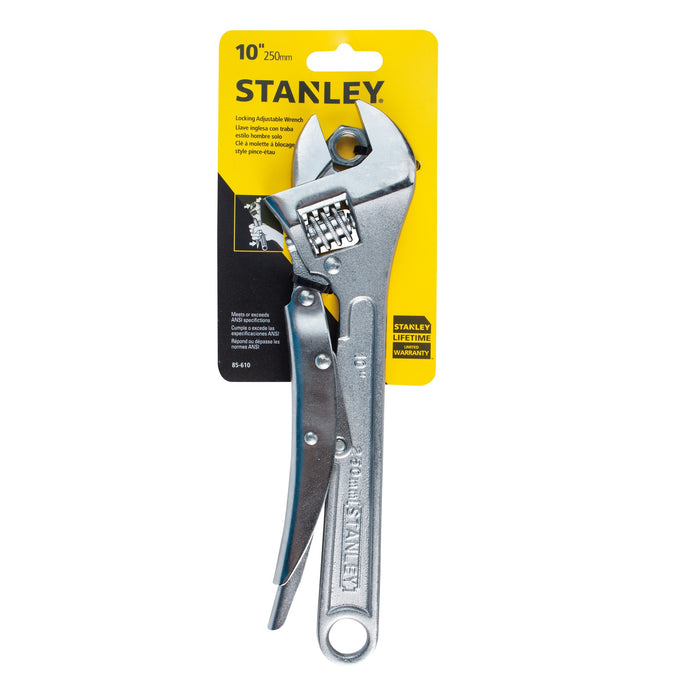 STANLEY Locking Adjustable Wrench â€“ 10"