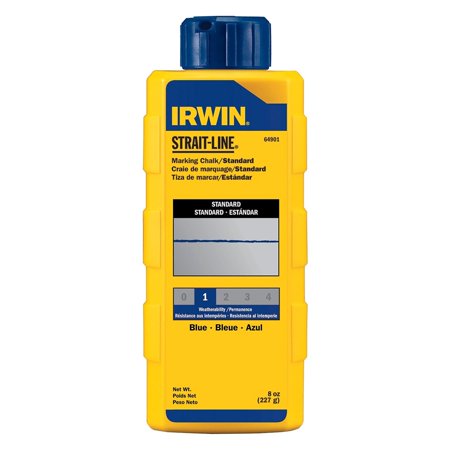 IRWIN Strait-Line Marking Chalk, Standard, Blue, 5 Lbs