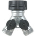 15  Zinc Garden Hose "Y" w/Individual Shut-offs