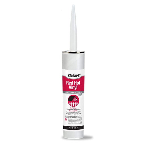Christys Red Hot White Vinyl Glue, 10oz Caulk Tube