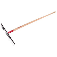 16 Tine Road Rake, Forged, with Wood Handle