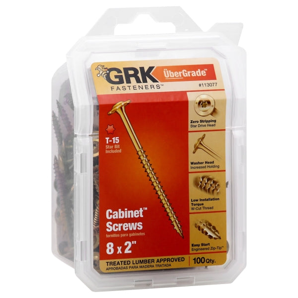 113077  SCREW LW-PRFL CBNT  8X2IN 100 Pack