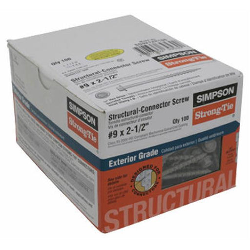 #9 x 2-1/2" SD Structural-Connector Screw 100/BX