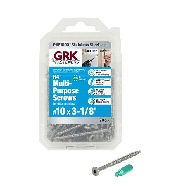 61737  SCREW DCKNG 305SS NO10X3-1/8IN 70 Pack