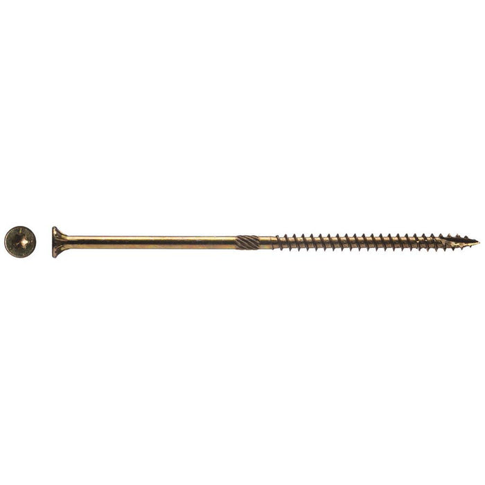 10 x 6" Gold T-25 Flat Head Screw 33/ct 1# Bucket