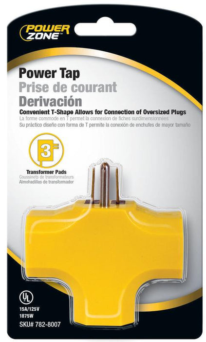 TAP 90 Degree Triple Yellow Cord Outlet