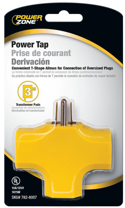TAP 90 Degree Triple Yellow Cord Outlet