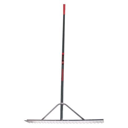 36 Inch Aluminum Asphalt Lute Rake, with Aluminum Handle, and End Grip