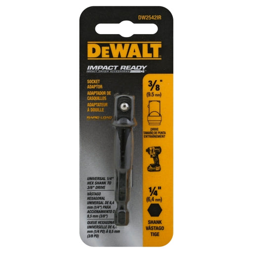 DEWALT 1/4" Hex Shank To 3/8" Socket Adaptor
