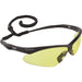 KleenGuard™ V30 Nemesis™ Safety Glasses (25659), Amber/Yellow Lenses, Black Frame, Unisex Eyewear for Men and Women (12 Pairs/Case)