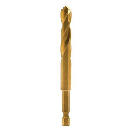 DEWALT Impact Ready Titanium Nitride Coated Drill Bit, 3/8"