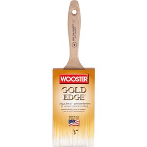 3" Gold Edge varnish CT polyester paintbrush