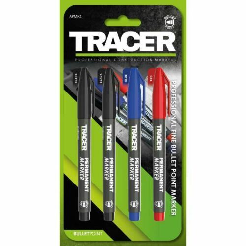TRACER 4 PackPermanent Marker's (Black, Red, Blue)