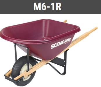 Scenic Road Wheelbarrow- 6 Cu Ft - Poly - 1 Rib Tire (0)