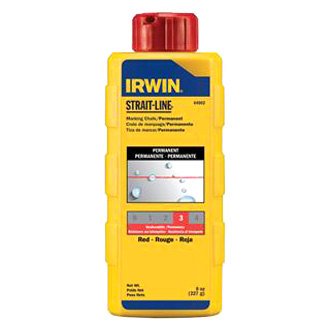 IRWIN Strait-Line Permanent Marking Chalk, 8-Ounce, Red (64902)