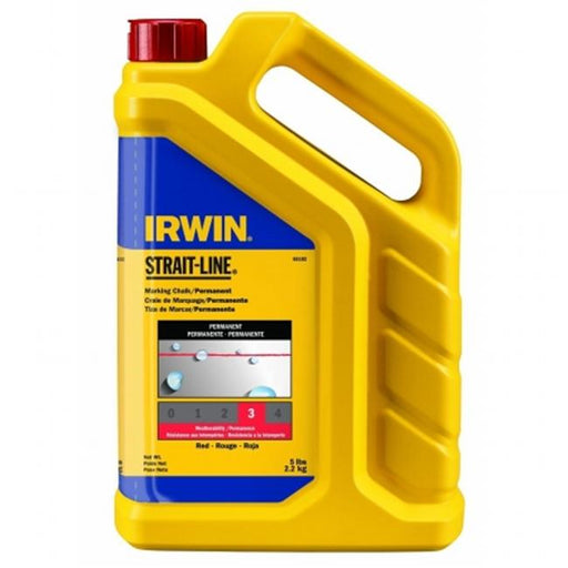 IRWIN Strait-Line Marking Chalk, Standard, Red, 5 Lbs