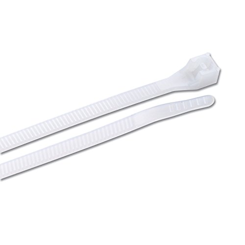 DoubleLock Nylon 6/6 Cable Tie, 11" Length, 3" Max Bundle Dia, Natural, 75lb Tensile Strength, (100/Bag)