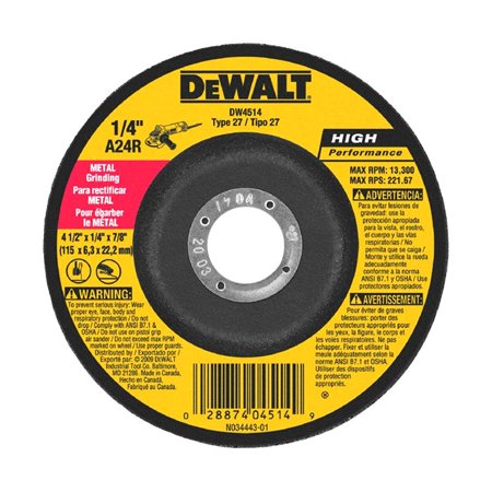 4-1/2" x 1/4" x 7/8"  General Purpose Metal Grindi