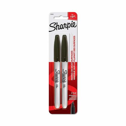2PK FINE BLK SHARPIE MARKER