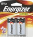 Energizer MAX 9V Batteries (2 Pack), 9 Volt Alkaline Batteries