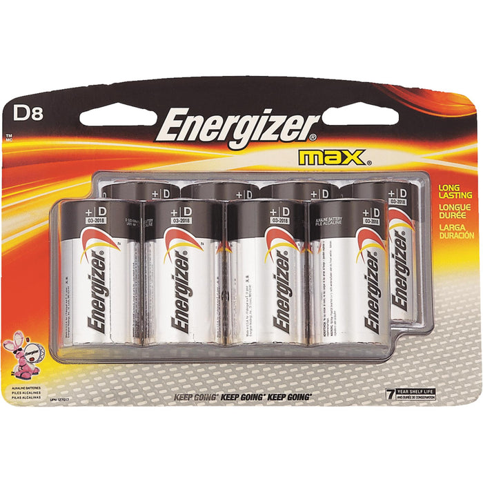 E95BP8H Max Alkaline D 8PK