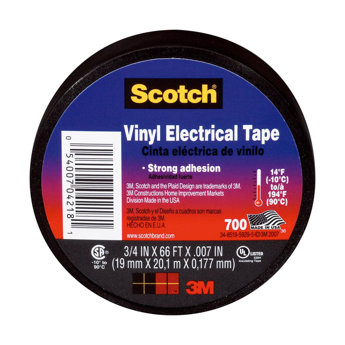 4218-BA-40  3/4" X 66' Black Electrical Tape