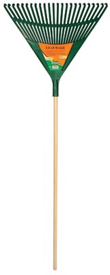 64309 24 Tine Poly Leaf Rake w/Wood Handle