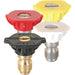 035 Nozzle Set 0,15,40,Soap - 2500psi/3gpm