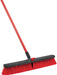 Libman 805 Push Broom, 24 in Sweep Face, 3 in L Trim, PET Polymer Bristle, 64 in